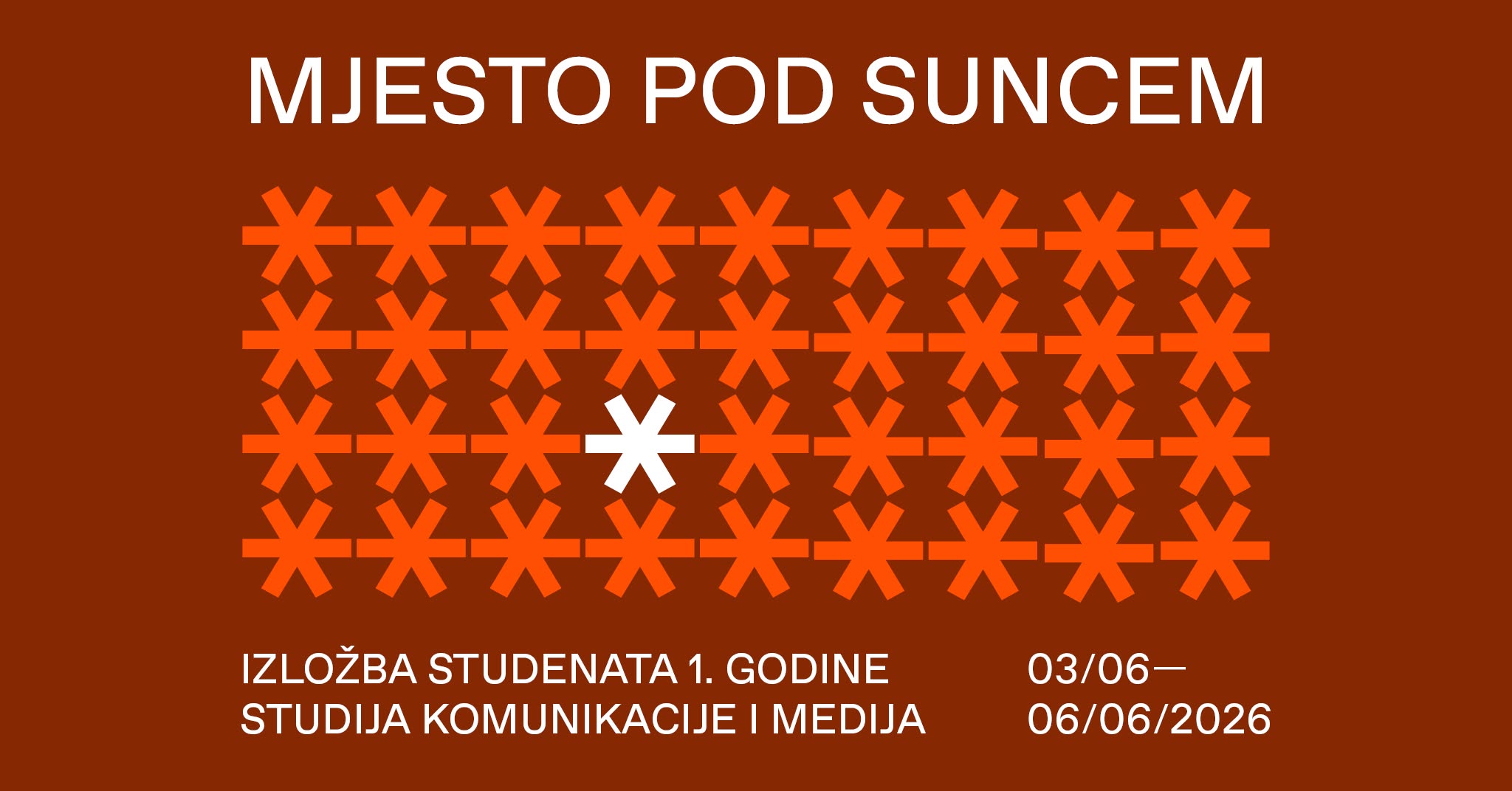 Otvorenje izložbe studentskih radova, ‘Mjesto pod suncem’